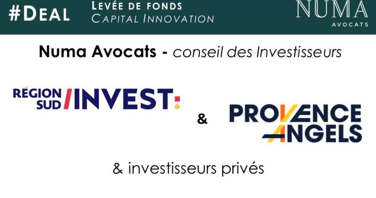 Numa Avocats accompagne Région Sud Investissement, Provence Angels et des investisseurs privés dans le cadre de la levée de fonds de GRINTA